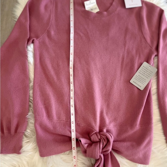 NWT WAYF sweater Blush Mauve Pink Long sleeve With Waist Tie Size MEDIUM - Picture 7 of 8